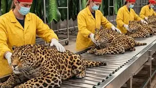 Inside the Leopard Leather Factory&ndash;Million-Dollar Products Are Made from Leopard Skin (Full Process)