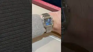Cartier Santos medium with blue dial #cartiersantos #cartier #cartierwatch #cartierwatches
