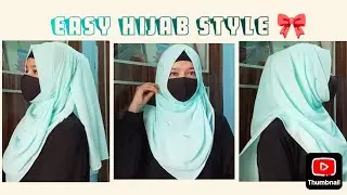 Easy full coverage hijab style 🧕 for school/college girls // front and back full coverage 🌸