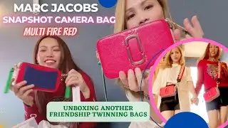 UNBOXING MARC JACOBS SNAPSHOT CAMERA BAG IN MULTI FIRE RED/ANOTHER FRIENDSHIP TWINNING BAGS