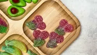 Satisfying ASMR Jelly Fruit Candy 🍋 Colorful Gummies & Sweet Plate