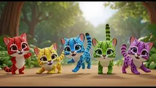 Five Little Ocelots Prowl Prowl Prowl | Nursery Rhymes for Kids & Baby Songs