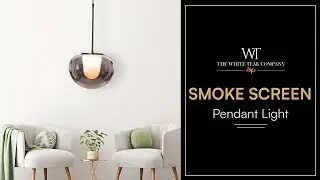 Smoke Screen (Black/Smokey Grey) 3 Color LED Clear Glass Pendant Light