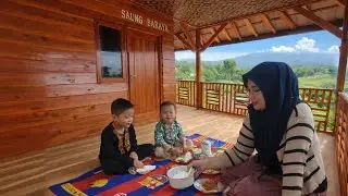 Hidup Di Desa‼️Botram Di Saung kayu Ditengah Alam Indah Sumedang