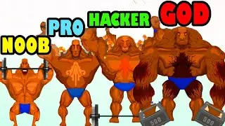 TOUGH MAN GAME -  NOOB vs PRO vs HACKER vs GOD ( ios / Android) gameplay part 2