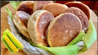 GORDITAS DE ELOTE TIERNO/PAN DE ELOTE SIN HORNO suave y esponjadito.#choclo #maiztierno #jojoto