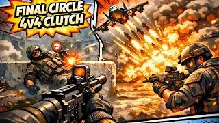 Final Circle 4v4 Clutch | Pre-Planned Airstrike Wins the Game