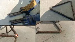 How to make stove from rebar | concrete iron welding skill