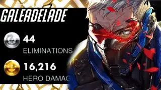 Unstoppable Carry Soldier 76 - Gale! 44 ELIMS! [ OVERWATCH SEASON 18 TOP 500 ]