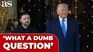 TRUMP snaps at a reporter moments before his meeting with ZELENSKY