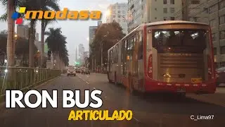 Muy Agil Modasa IronBus Articulado danzando por Javier Prado  Corredor Rojo  - Buses en Lima