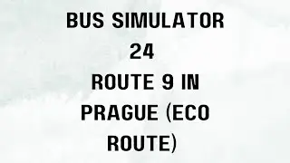 This Is Bus Simulator 24 for the Switch - Eco Route (Electric Bus 🚌)