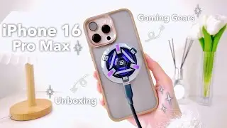 UNBOXING THE IPHONE 16 PRO MAX!! Benks Case & Cooling Wireless Charger📱🎮👾✨Dessert Titanium + 256GB