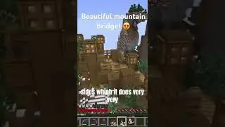 Beautifully simple mountain bridge design! #minecraft #bridge #mountain
