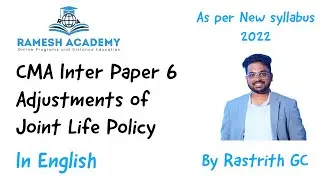 CMA Inter P6 Financial Accounting Treatment of JLP In English by Rastrith as per New Syllabus 2022
