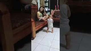 Cute baby arguing with big sister | Talkative Baby