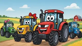Colors Song Compilation 🚜🌈 | Learn Colors with Tractors | Kids Songs