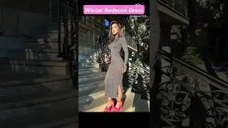 Winter bodycon dress #ytshots #viralvideo #bodyconedress