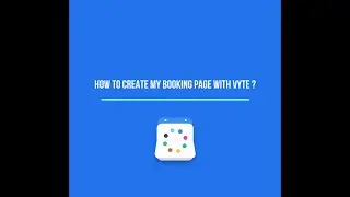 How to create my booking page with Vyte ?