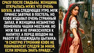 Сразу после свадьбы, женщина открылась мужу, что очень богата. А на следующее утро, муж принес...