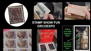 STAMP SHOW FUN. OrcoExpo Stampshow, Buena Park, CA. 1/10/2026. A close up look inside the show.
