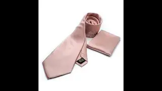 Rose Gold Tie and Pocket Square Set, Rose Gold Neckties