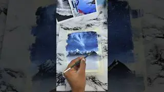 easy landscape painting 🩷  #art #acrylicpainting #shorts @MyArtShine @wowartpainting