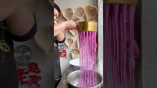 Making of purple Noodles is so satisfying.