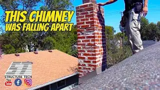This chimney was falling apart, Northeast Minneapolis home inspection.