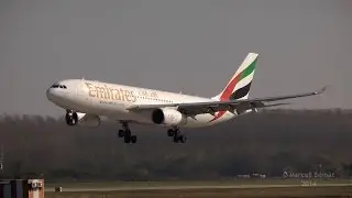 Emirates Airbus A330-200 Landing in Budapest
