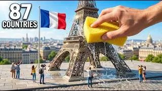 Tiny Countries & Giant Hand 🌍 | Mini Worlds AI ASMR Compilation in 4K