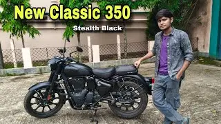 2025 All New Royal Enfield Classic 350 Review/Royal Enfield Classic 350 Stealth Black @piyasmondal2