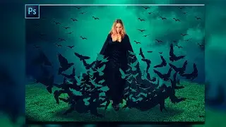 Fantasy _PHOTO | Manipulation - Tutorial [ Crow Witch ] Dispersion Effect