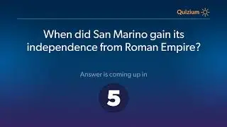 When did San Marino gain its independence from Roman Empire?   San Marino Quiz