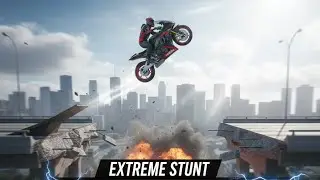 BIGGEST BIKE JUMP EVER 😱🔥 | Extreme Stunt Rider Impossible Stunts