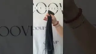 COOVIP Double Drawn Butterfly Weft Extensions Jet Black