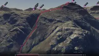 Pike o'Blisco (Southern Lake District) - 3D fly-through