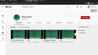 Bildungsfern Podcast in einem eigenen Kanal