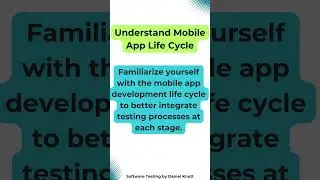 Understand Mobile App Life Cycle #softwaretesting #mobiletesting