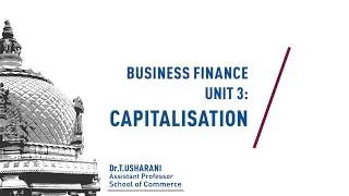 FLOD - Business Finance - Unit 3 : Capitalization