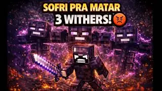 ENFRENTEI 3 WITHERS COM UMA ESPADA DE PEDRA FULL NETHERITA 😳| EP35