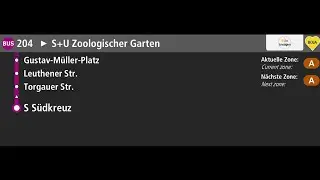 BVG Ansagen | 204 Berlin S Südkreuz - S+U Zoologischer Garten | BoJa Ansagen