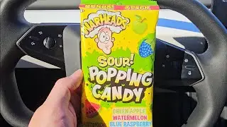 Dollar Tree Item Review Warheads Sour Popping Candy Green Apple Watermelon Blue Raspberry Taste Test
