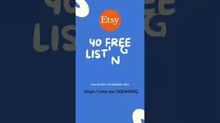 Etsy 40 Free Listings Use the referral code:  