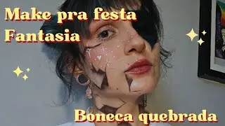 ​Boneca de Porcelana Quebrada 💔 | Maquiagem de Halloween FÁCIL e ASSUSTADORA