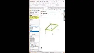 Table Frame Weldment Design in SolidWorks | Structural Frame Using Weldment Feature #shorts