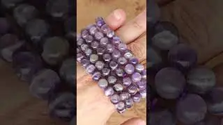 HEALINGGEMS Natural Amethyst Crystal Bracelet for Women & Men Healing  Purple Gemstone Bracelet