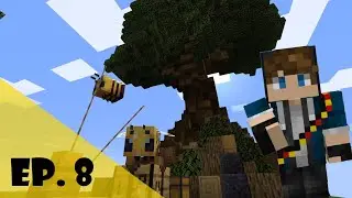 IslandCraft Episode 8: THE BEE TREE! [Minecraft Survival Challenge Lets Play]