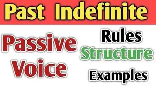 Past indefinite passive voice - Past indefinite tense active and passive voice class 9- Guess 2025