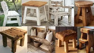 Nature Inspired Organic Wood Stool Ideas from Reclaimed Wood